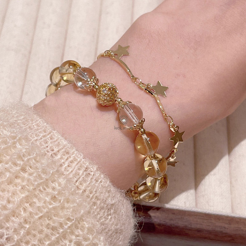 Luck Muse Citrine Moonstone Butterfly Charm Bracelet for Prosperity and Protection - Image 8
