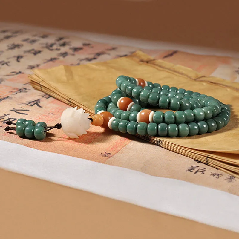 Luck Muse Lotus Cyan Jade Success Bracelet - Image 4