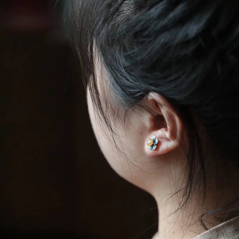 Luck Muse Peach Blossom Pearl Stud Earrings - Image 5