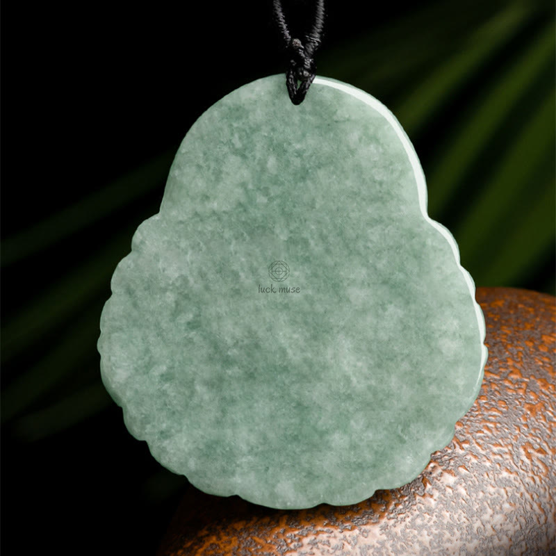 Natural Jade Laughing Buddha Coin Abundance Necklace - Luck Muse Shop - Image 7