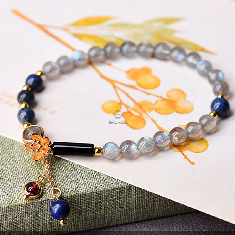 Luck Muse Moonstone Lazurite Healing Bracelet - Image 5