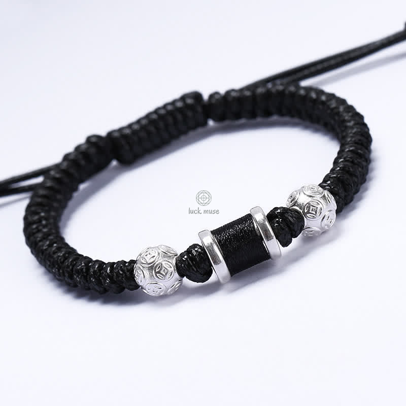 Copper Coin Bead Balance Braided Bracelet - Image 5