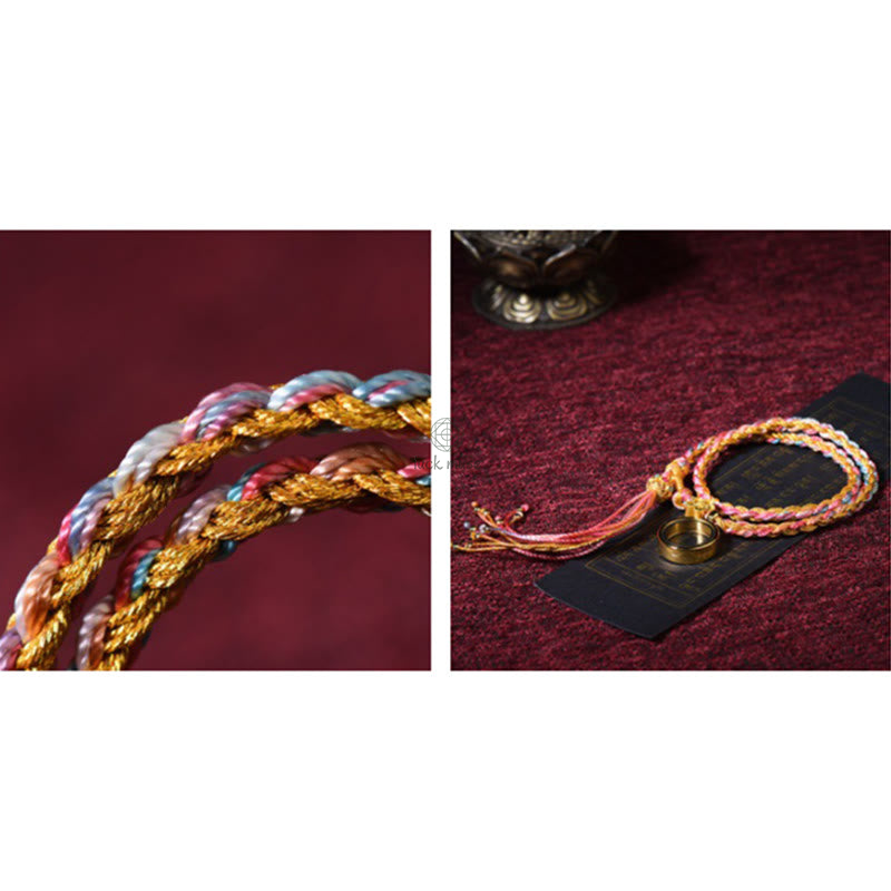 Tibetan Handmade Luck String Bracelet with Luck Muse, Single/Double Wrap - Image 5