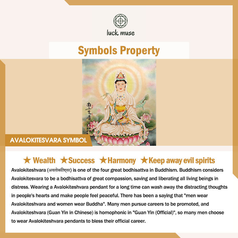 Luck Muse Kwan Yin Avalokitesvara Jade Abundance Necklace - Image 9