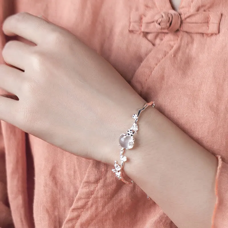 Plum Blossom Chalcedony Bracelet - Image 2