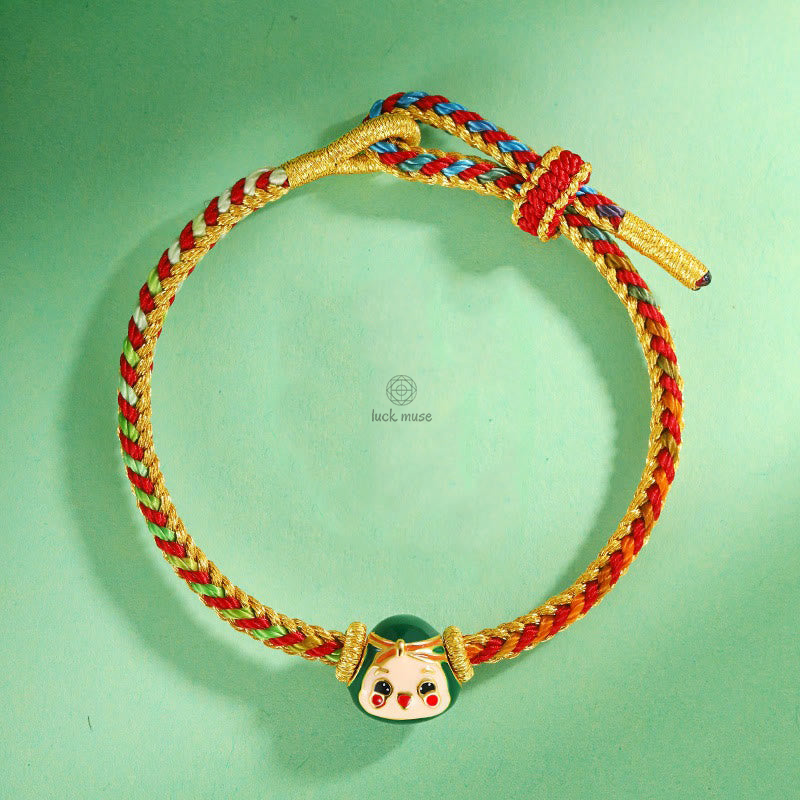 Luck Muse Handcrafted Lucky Zongzi Pattern Bracelet - Image 4