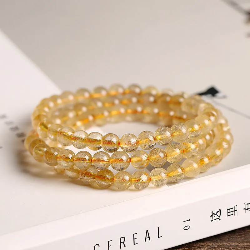 Natural Citrine Prosperity Protection Bracelet with Luck Muse Energy - Image 2