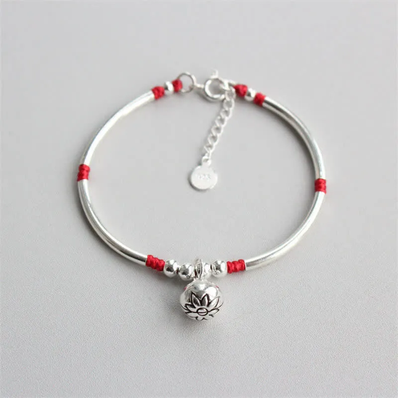 925 Sterling Silver Lotus Flower New Beginning Bracelet by Luck Muse Shop