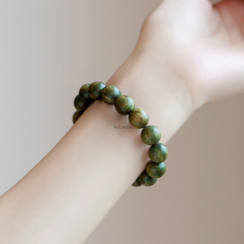 Tibetan Green Sandalwood Healing Bracelet by Luck Muse Shop - Image 12