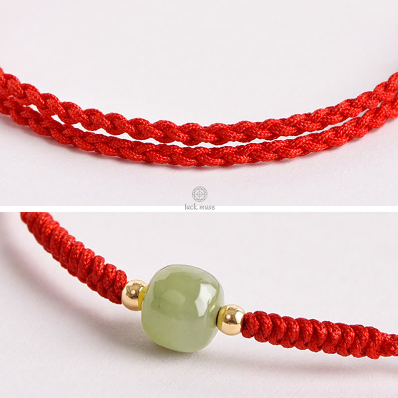 Braided Jade Lucky Bead Bracelet for Prosperity by Luck Muse Shop - Image 6