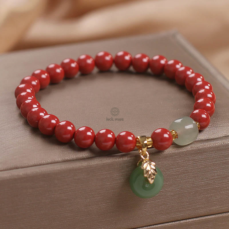 Peaceful Blessing Cinnabar Buckle Bracelet - Image 11