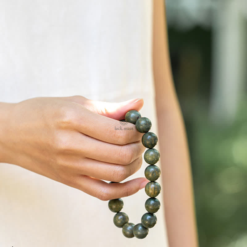 Tibetan Green Sandalwood Healing Bracelet by Luck Muse Shop - Image 7