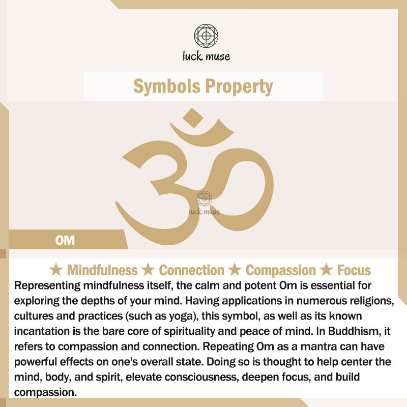 Tibetan OM Symbol Mindfulness Cuff Bracelet with Luck Muse - Image 8