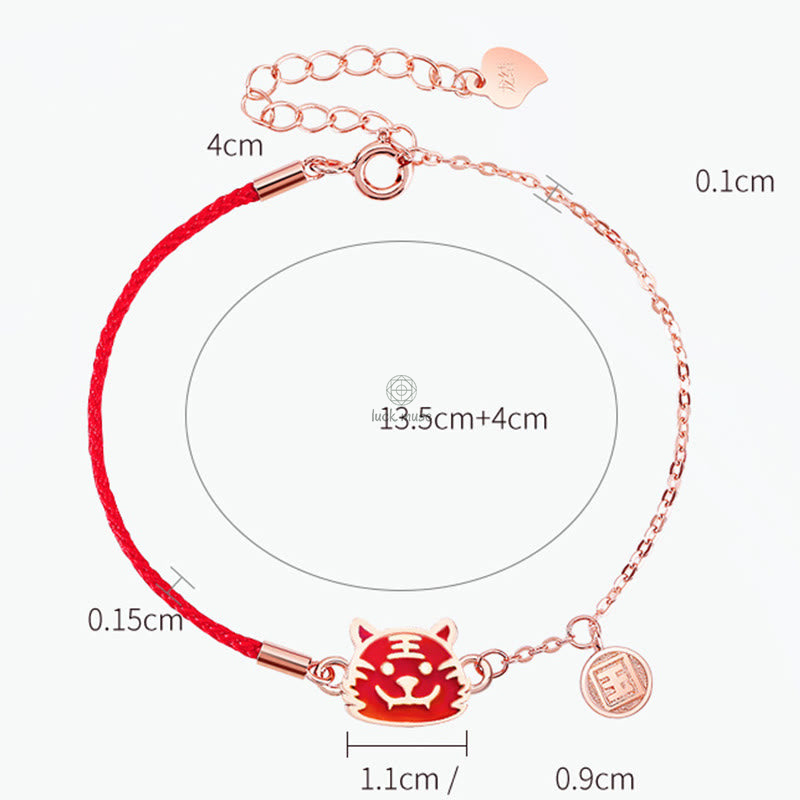 Luck Muse 925 Sterling Silver Color-Changing Chinese Zodiac Lucky Protection Red String Bracelet - Image 15