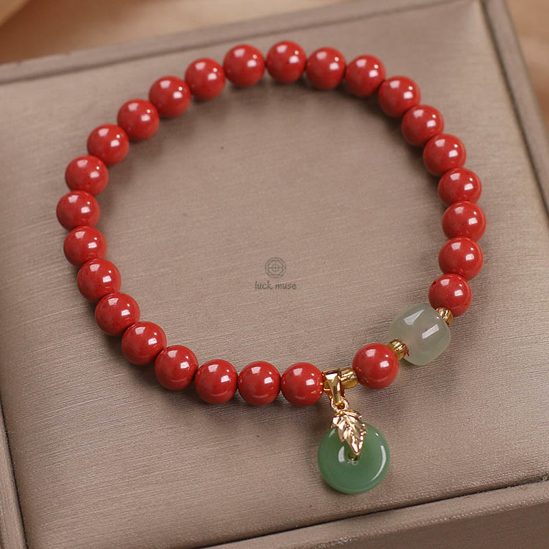 Peaceful Blessing Cinnabar Buckle Bracelet - Image 9