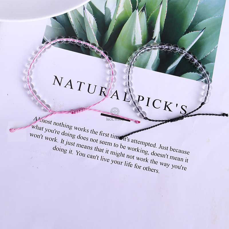 Handmade Glass Beads Braided String Adjustable Bracelet with Luck Muse Essence - Image 6