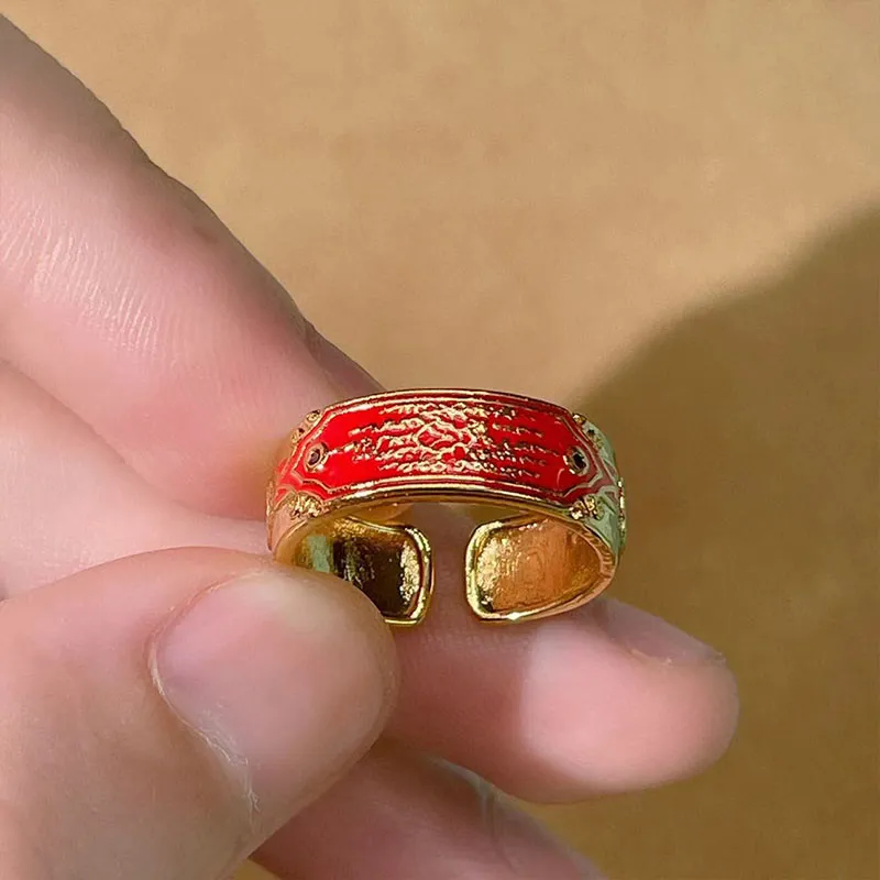 Five Scriptures Copper Healing Ring with Luck Muse - Image 4