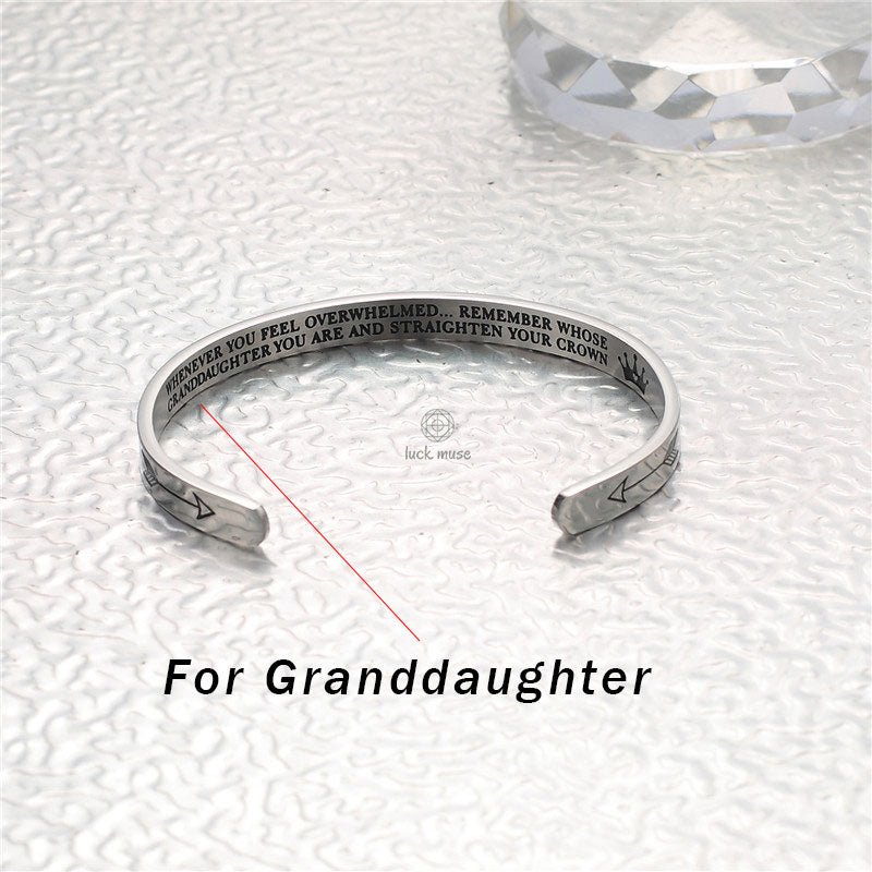 Luck Muse Engraved Mantra Cuff Bangle Bracelet - Personalized Inspirational Gift for Him/Her - Image 7