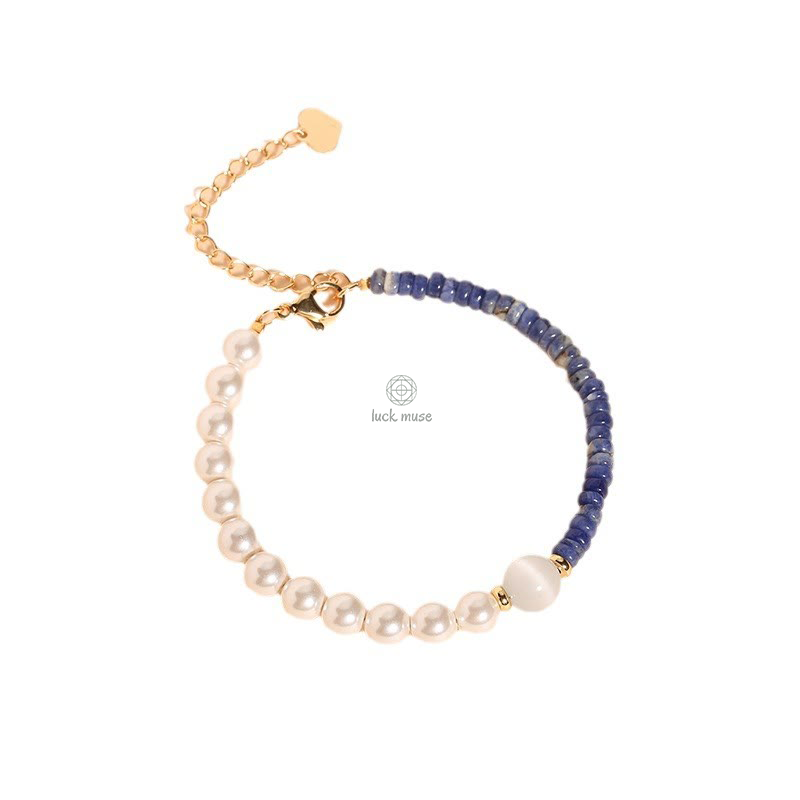 Natural Green Strawberry Quartz Tiger Eye Sodalite White Jade Pearl Gratitude Bracelet - Image 12