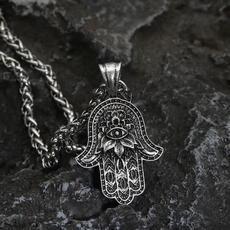 Hamsa Symbol Luck & Protection Necklace Pendant by Luck Muse Shop - Image 3