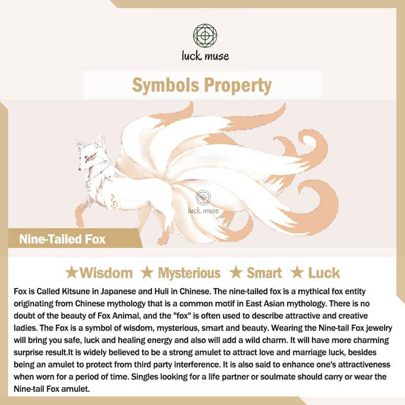 Natural Pink Crystal Nine Tailed Fox Love Necklace Pendant crafted with Luck Muse - Image 8