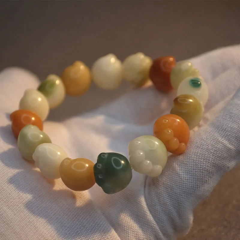 Multilayered Bodhi Seed Cat Paw Harmony Bracelet - Image 4