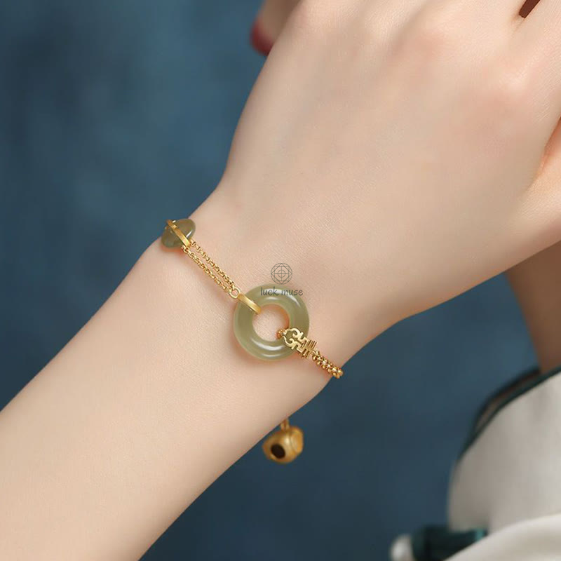 Round Jade Fu Character Prosperity Bracelet - Image 7