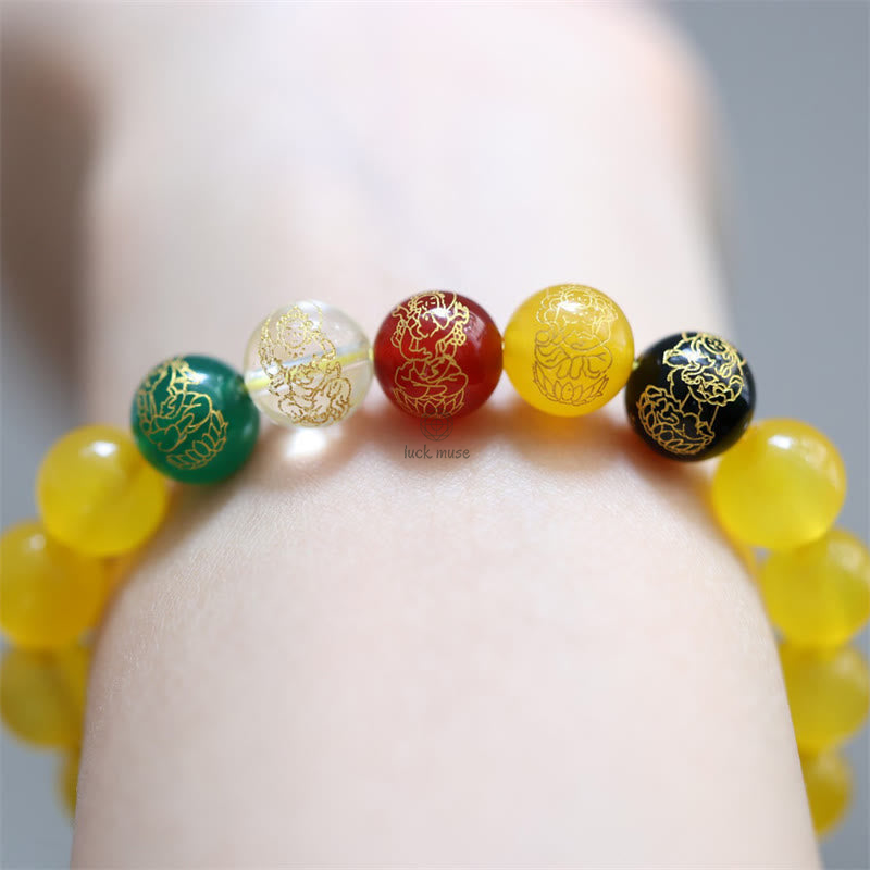 Luck Muse Five Elements Wealth Agate Crystal Bracelet - Image 5