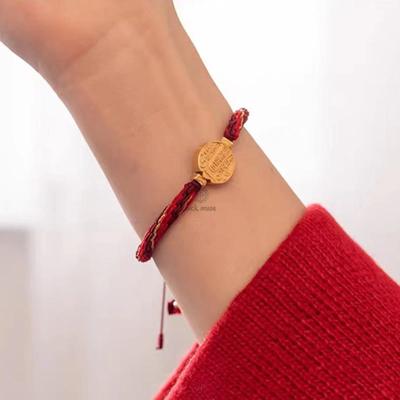 Luck Muse Five Directions Wealth Gods Handmade Reincarnation Knot Protection String Braided Bracelet - Image 12