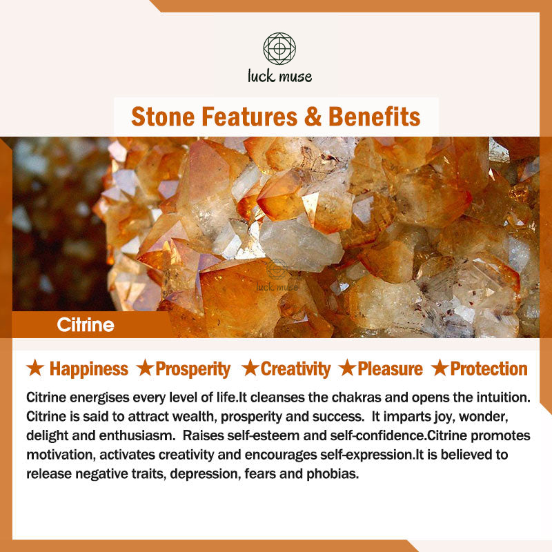 Buddha Citrine Beaded Bracelet for Generosity and Prosperity - Image 11