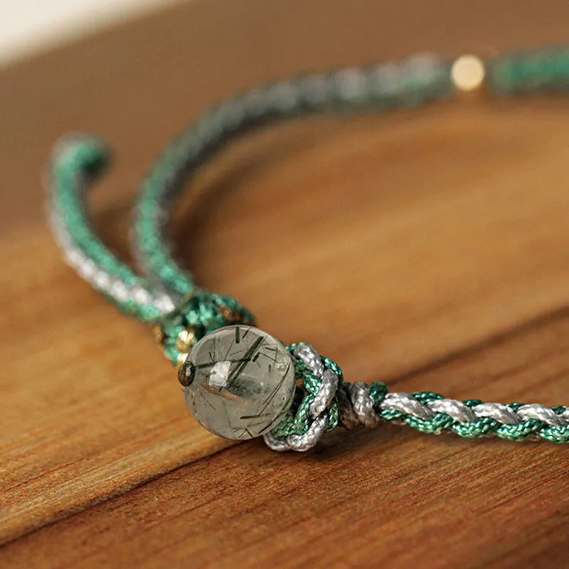 White Jade Peace Buckle Pumpkin Bead Blessing Bracelet - Image 5