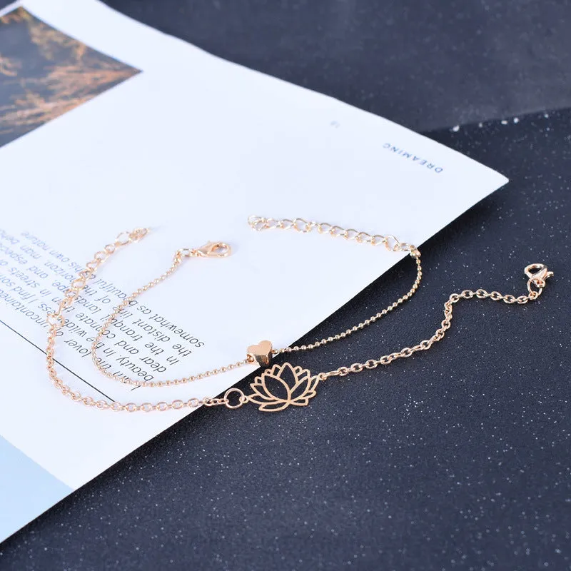 Buddha Lotus Love Heart Bracelet Set - Image 2