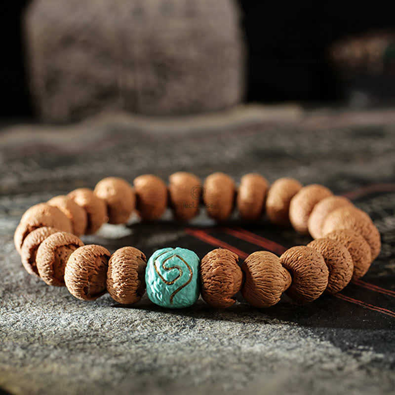 Tibetan Bodhi Seed Turquoise Amber Protection Bracelet - Image 5