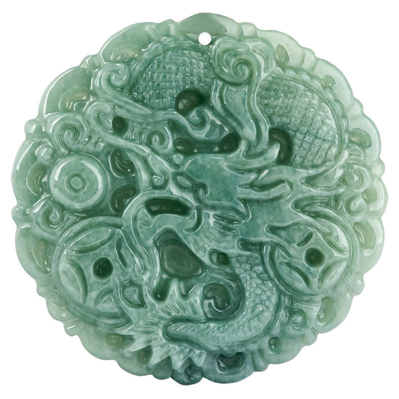 Chinese Zodiac Dragon Jade Fortune Necklace - Image 9