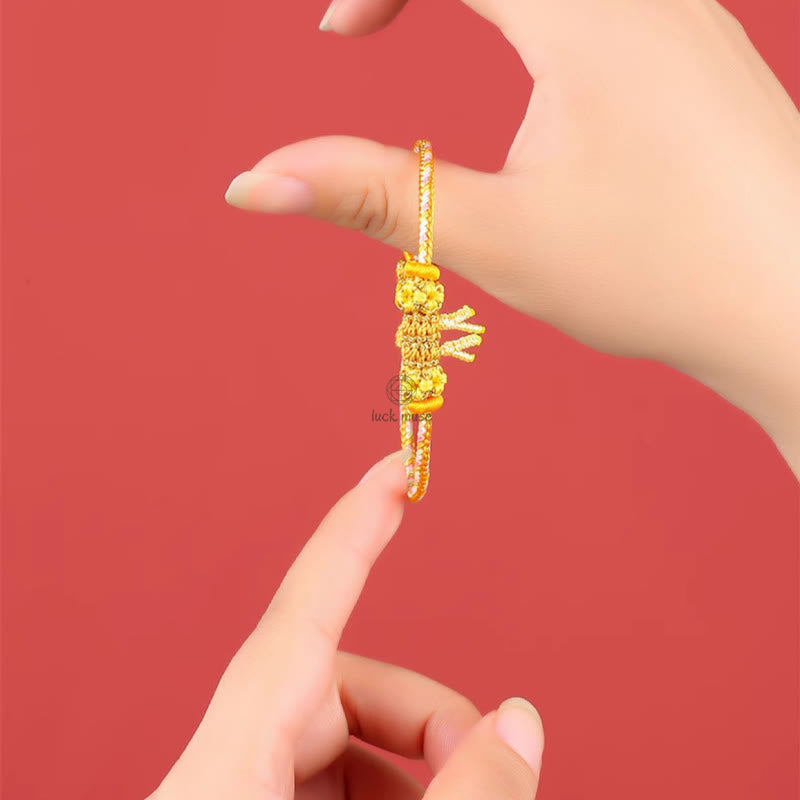 Braided Bracelet: Handmade Year of the Dragon Chinese Zodiac Luck Luck Muse - Image 11