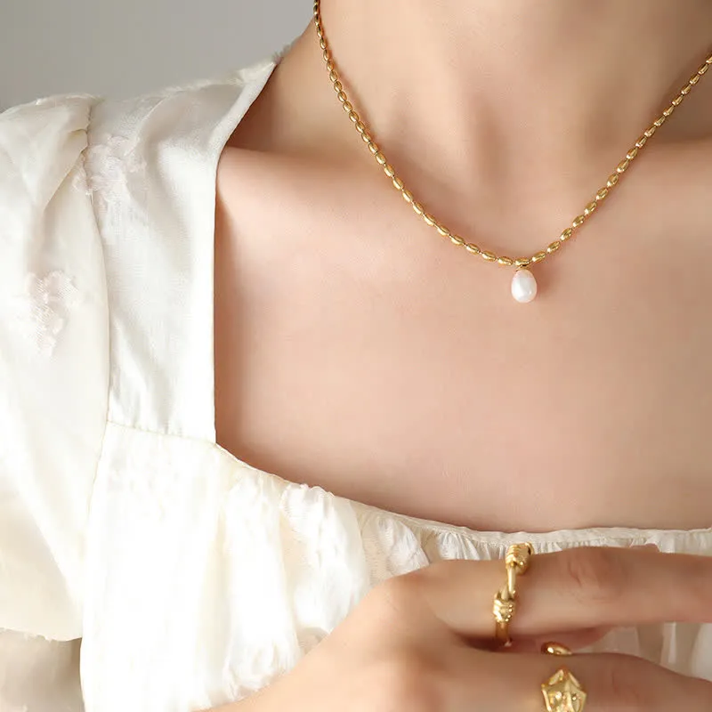 Pearl Bead Peace Necklace Pendant by Luck Muse Shop - Image 4