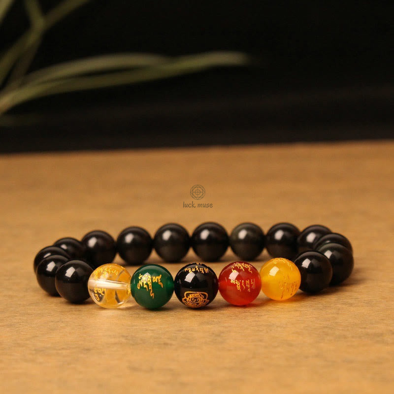 Luck Muse Five Elements Wealth Agate Crystal Bracelet - Image 2