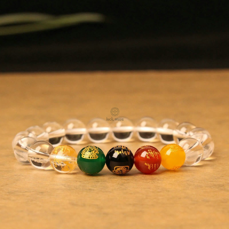 Luck Muse Five Elements Wealth Agate Crystal Bracelet - Image 3