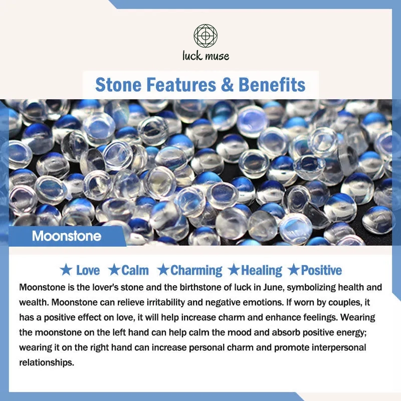 Natural Moonstone and Heitan Jade Peace Healing Bracelet - Image 9