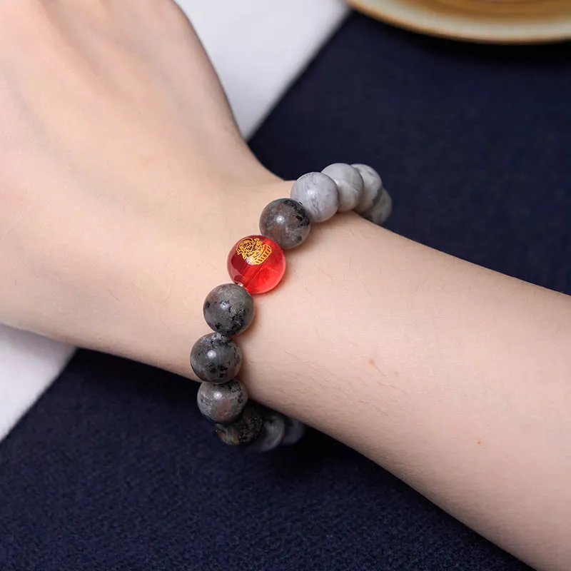 Luck Muse Tibetan Nine-Eye Dzi Picasso Jasper Healing Bracelet - Image 6