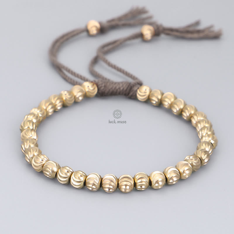 Tibetan Handmade Copper Bead Bracelet for Luck and Protection - Image 7