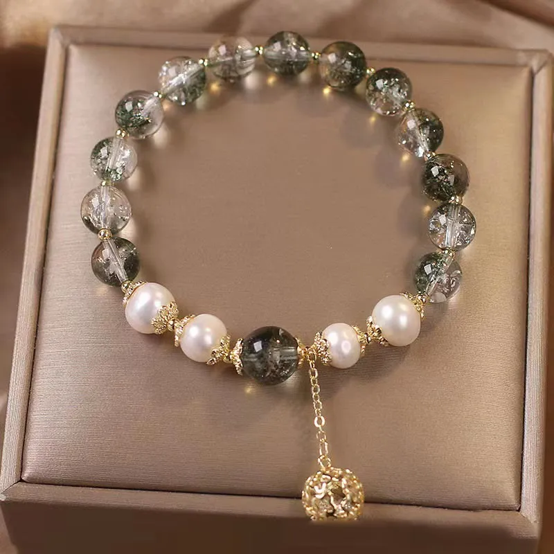 Buddha Green Phantom Pearl Self-Acceptance Charm Bracelet - Image 4