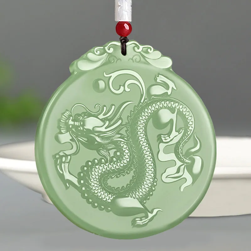 Chinese Zodiac Dragon Jade Luck Necklace Pendant from Luck Muse Shop - Image 4