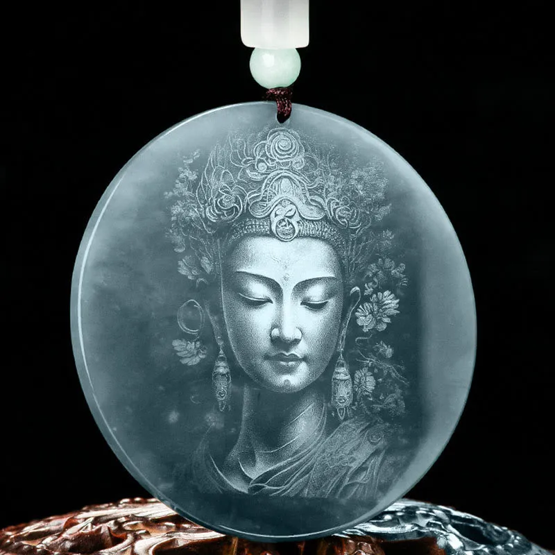 Luck Muse Kwan Yin Avalokitesvara Jade Abundance Necklace