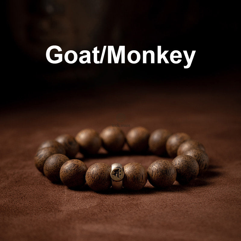 Chinese Zodiac Natal Buddha Agarwood Silver Bracelet for Peace and Calm - Image 9