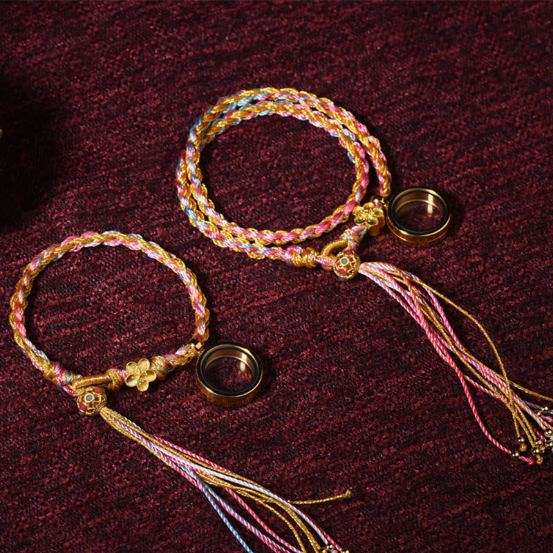 Tibetan Handmade Luck String Bracelet with Luck Muse, Single/Double Wrap - Image 2