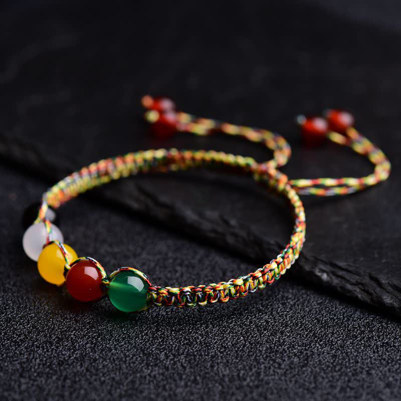 5 Elements Colorful Agate String Bracelet - Image 8