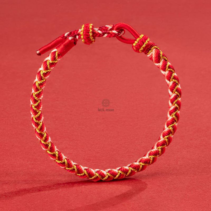 Luck Muse Dragon Scale Protection Handmade Rope Bracelet - Image 3