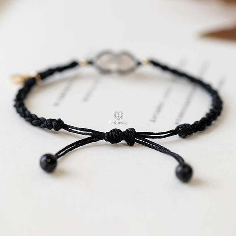 Chalcedony Round Peace Buckle String Bracelet - Luck Muse Shop - Image 5