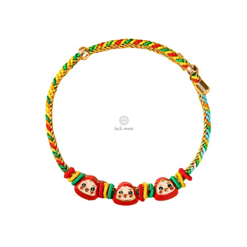 Colorful Zongzi Pattern Luck Muse Bracelet - Handmade Luck Bracelet for Children and Adults - Image 8